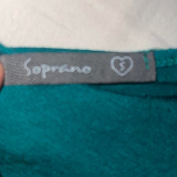 Turquoise body con dress with cross back in design size small - Picture 2 of 3